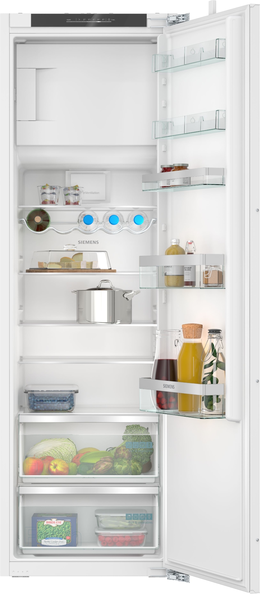 Siemens KI82LVFE0 Einbau-Kühlschrank mit Gefrierfach, 177.5 x 56 cm, Flachscharnier