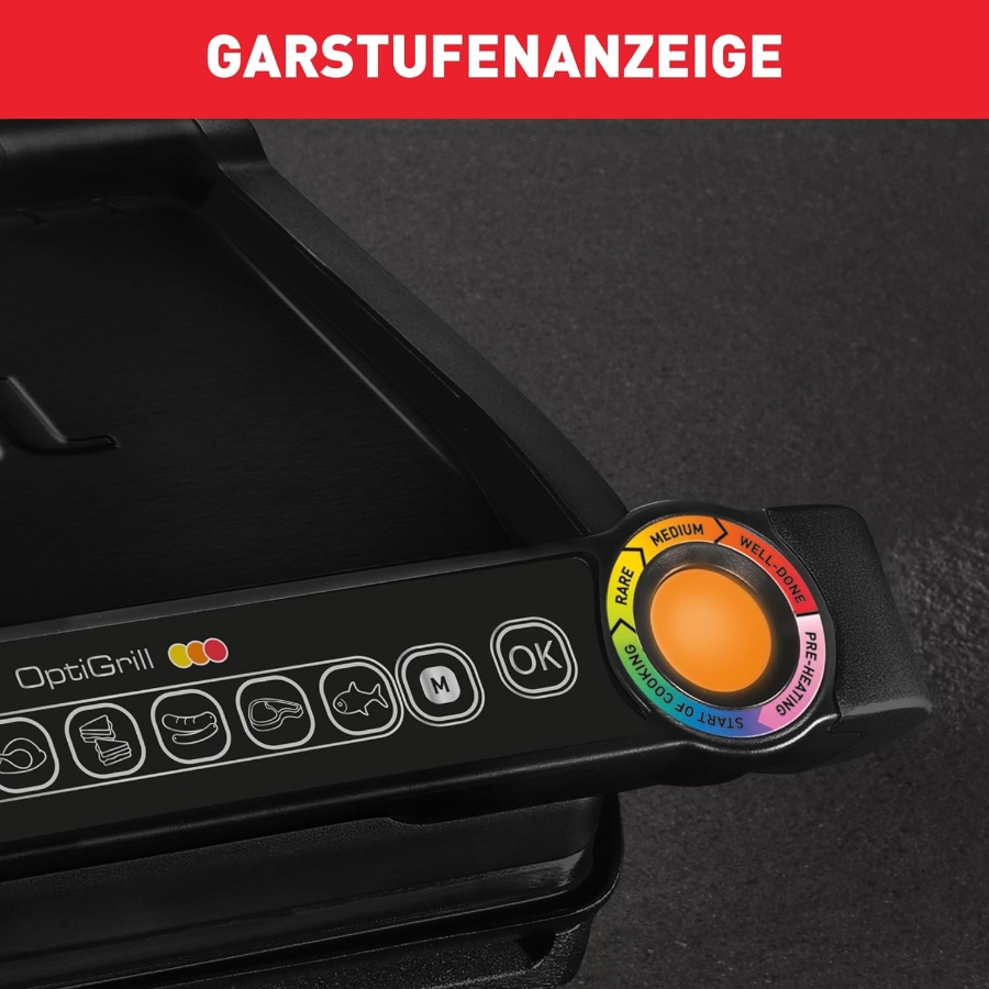 Tefal GC7058 Optigrill Tefal Kontaktgrill Schwarz 