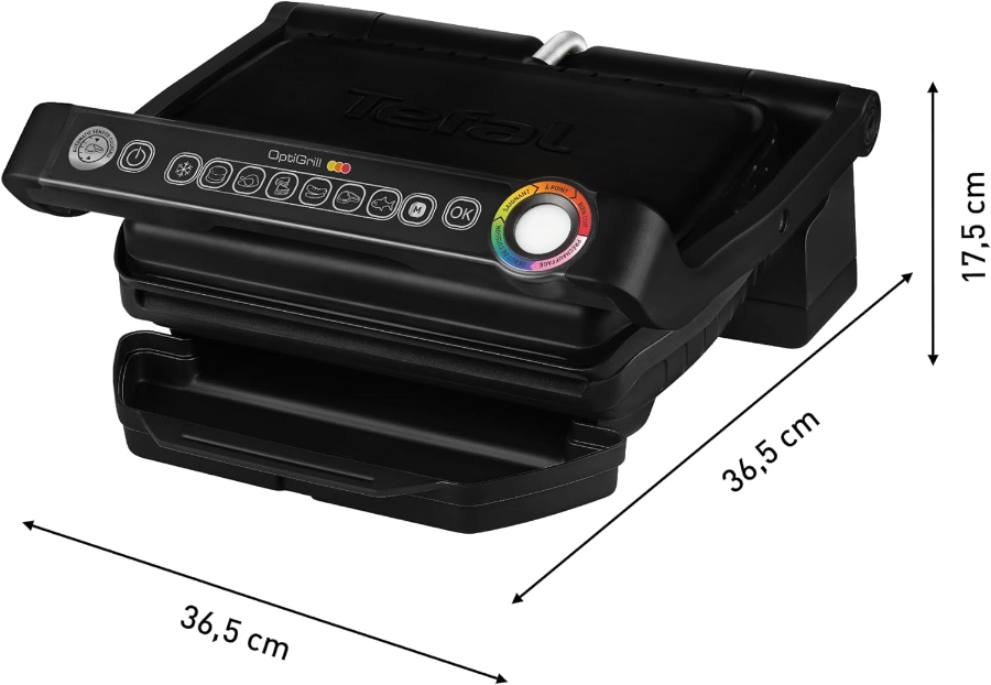 Tefal GC7058 Optigrill Tefal Kontaktgrill Schwarz 