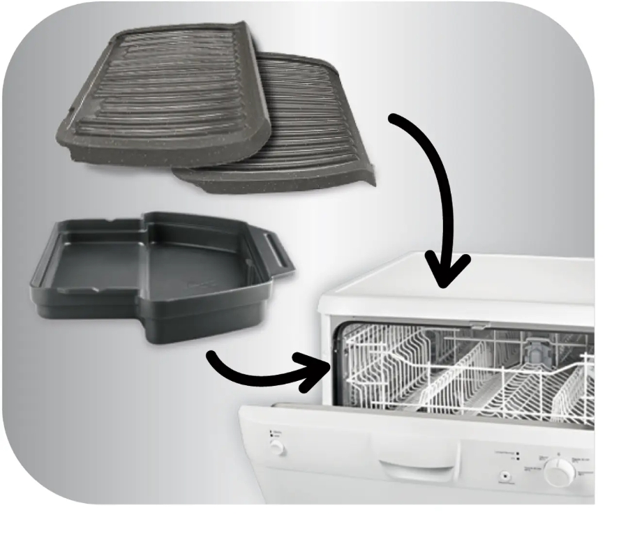 Tefal GC7058 Optigrill Tefal Kontaktgrill Schwarz 