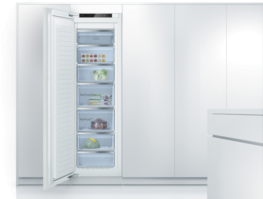 Bosch GIN81ACE0 Serie 6 Einbau-Gefrierschrank, 177.2 x 55.8 cm Flachscharnier mit Softeinzug,NoFrost