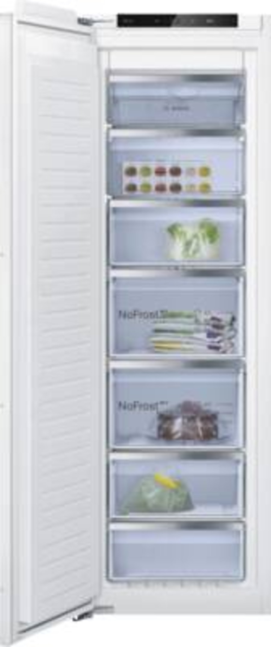 Bosch GIN81ACE0 Serie 6 Einbau-Gefrierschrank, 177.2 x 55.8 cm Flachscharnier mit Softeinzug,NoFrost