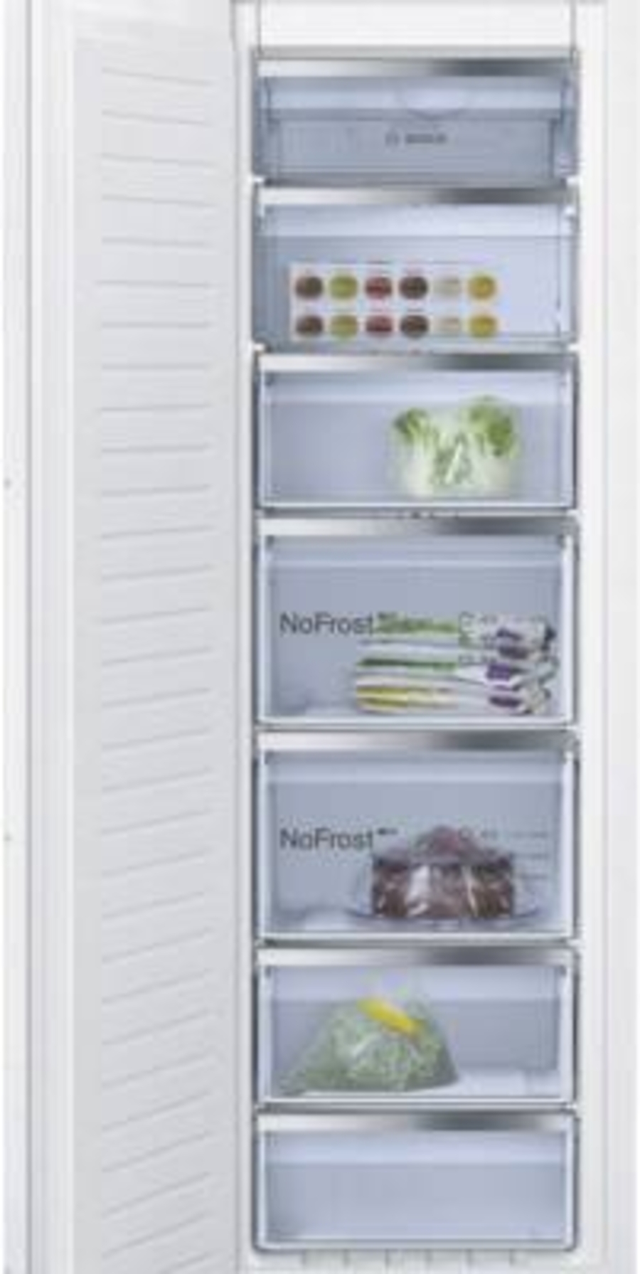 Bosch GIN81ACE0 Serie 6 Einbau-Gefrierschrank, 177.2 x 55.8 cm Flachscharnier mit Softeinzug,NoFrost
