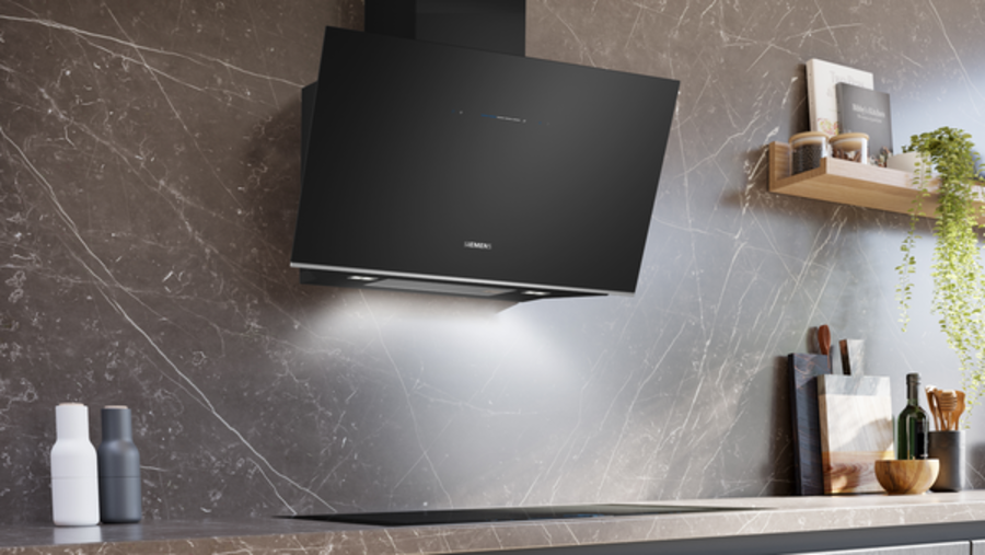 Siemens LC91KLT60 iQ700, Wandesse 90 cm Klarglas schwarz