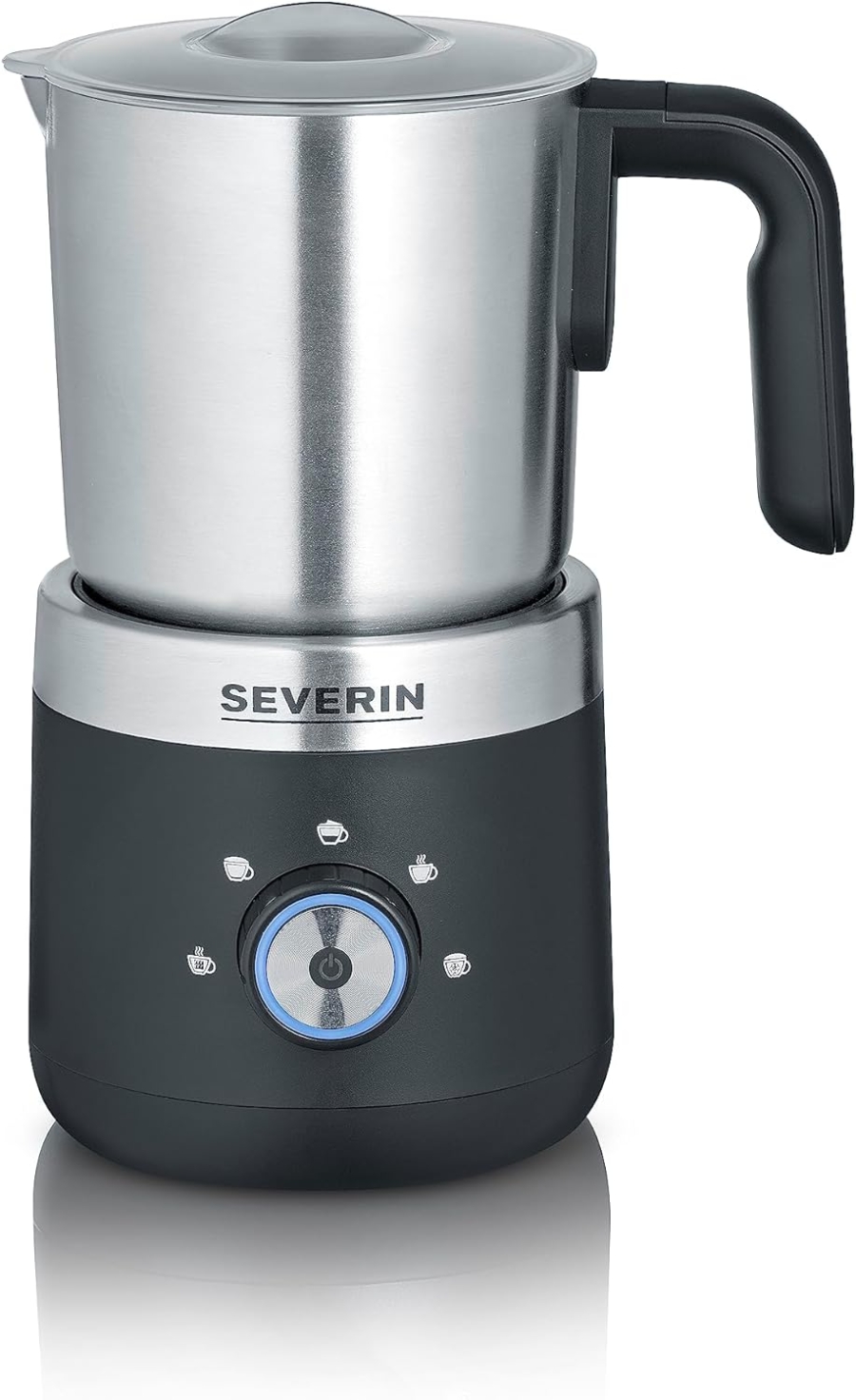 Severin SM 3588 Milchaufschäumer, 300 ml, schwarz inox 