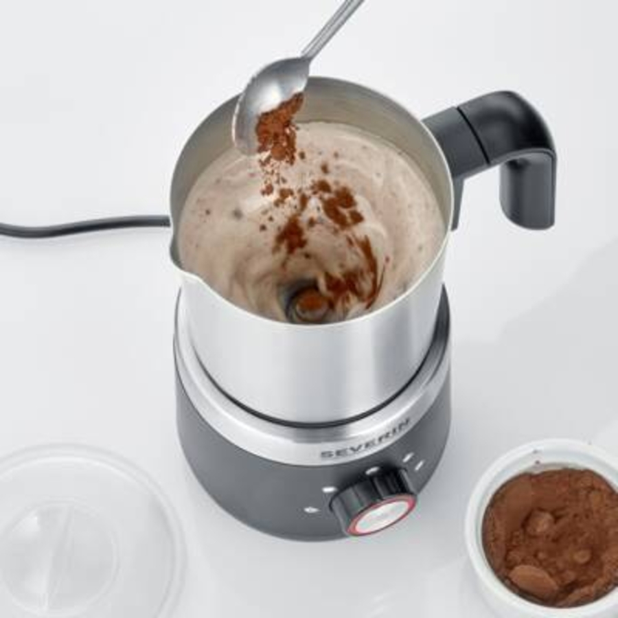 Severin SM 3588 Milchaufschäumer, 300 ml, schwarz inox 