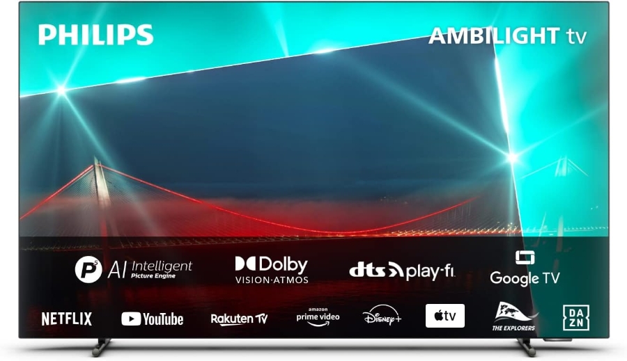 Philips 65OLED718/12 OLED Ultra HD Smart TV Fernseher 164cm Ambilight 3-seitig