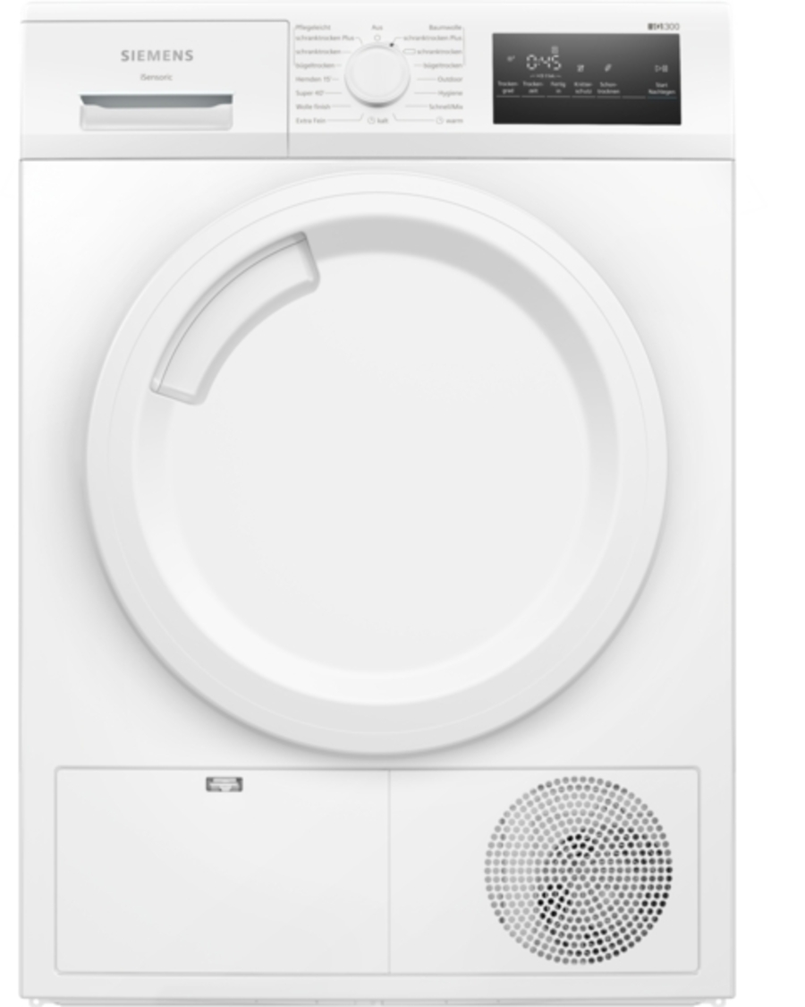 Siemens WT43N203 iQ300, Kondensations-Trockner, 8 kg 