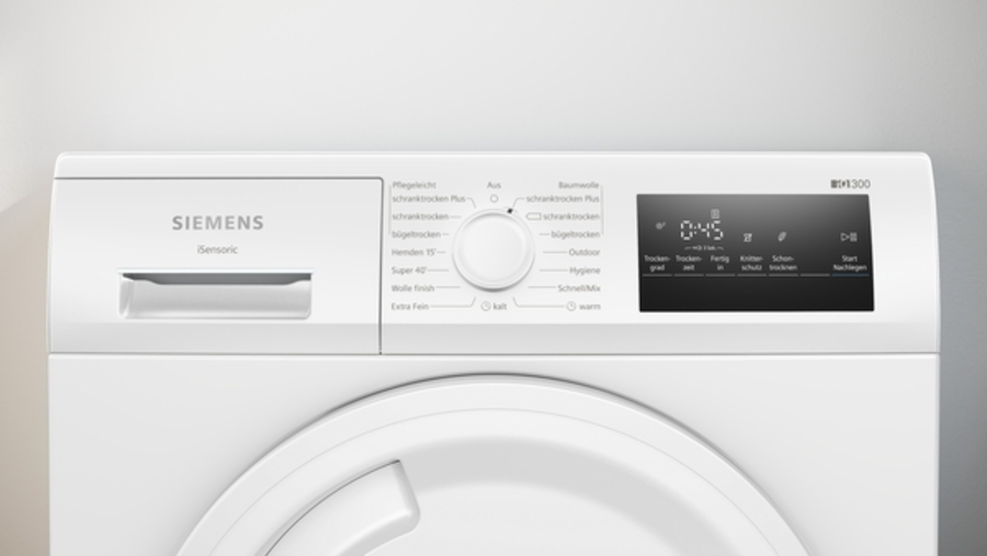 Siemens WT43N203 iQ300, Kondensations-Trockner, 8 kg 
