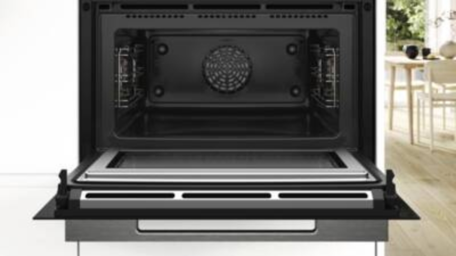 Bosch CMG7761B1 Serie 8 Kompaktbackofen mit Mikrowellenfunktion 60 x 45 cm, Schwarz