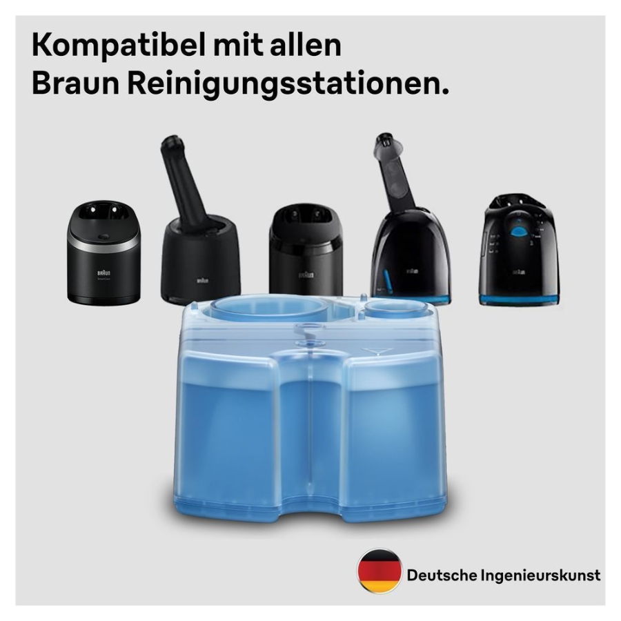 Braun Personal Care 3-in-1 ShaverCare, 8er Pack Reinigungskartuschen, für Reinigungsstation, Hygienische Reinigung