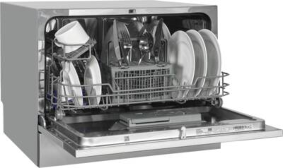 Exquisit GSP206-030D Tisch-Geschirrspüler Silber 