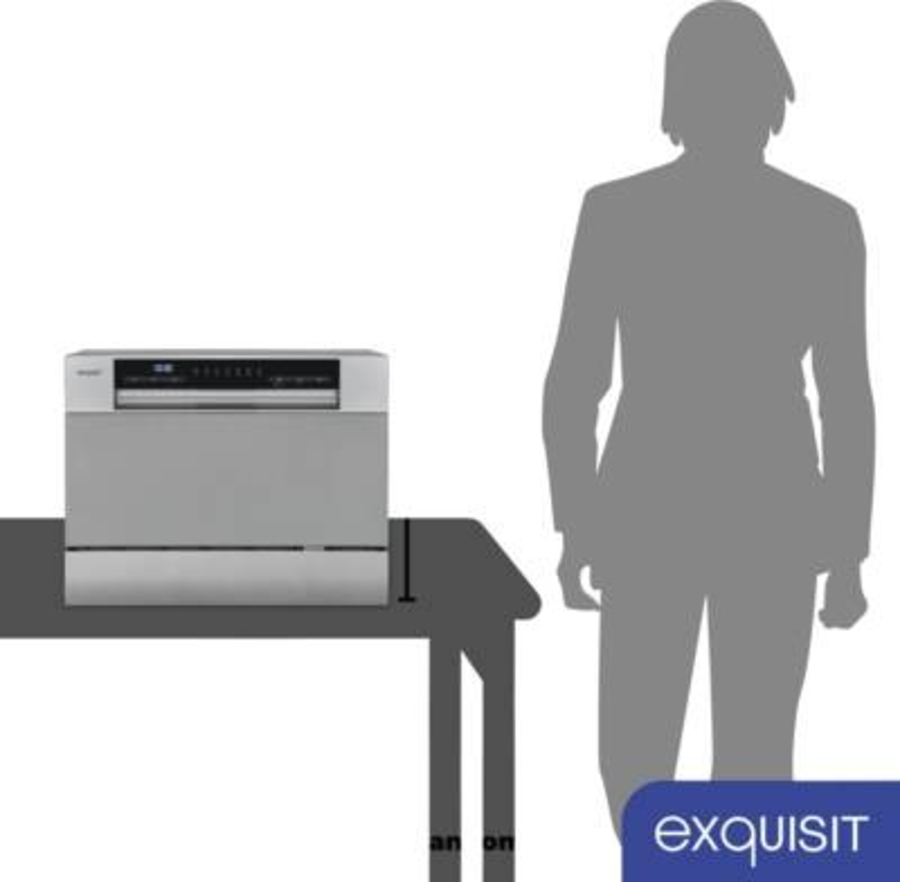 Exquisit GSP206-030D Tisch-Geschirrspüler Silber 