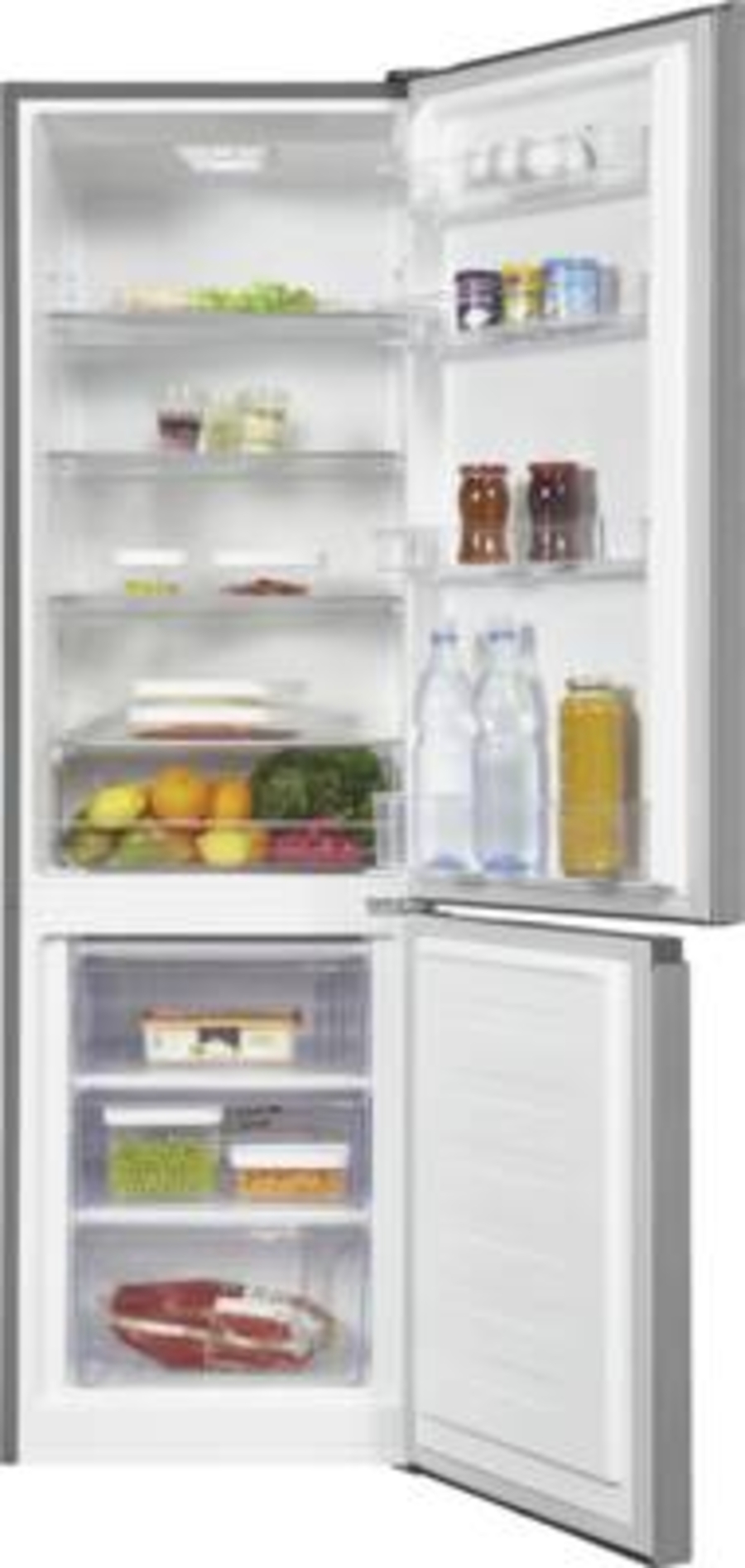 Exquisit KGC265-70-010E Kühl-/Gefrierkombination Stand Inox-Look 
