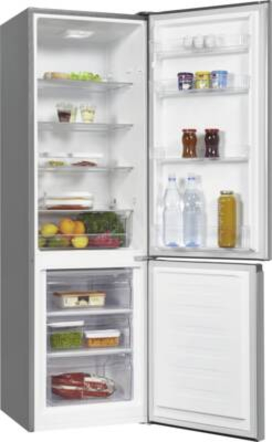 Exquisit KGC265-70-010E Kühl-/Gefrierkombination Stand Inox-Look 