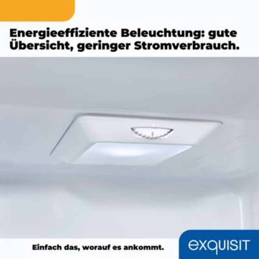 Exquisit KGC265-70-010E Kühl-/Gefrierkombination Stand Inox-Look 