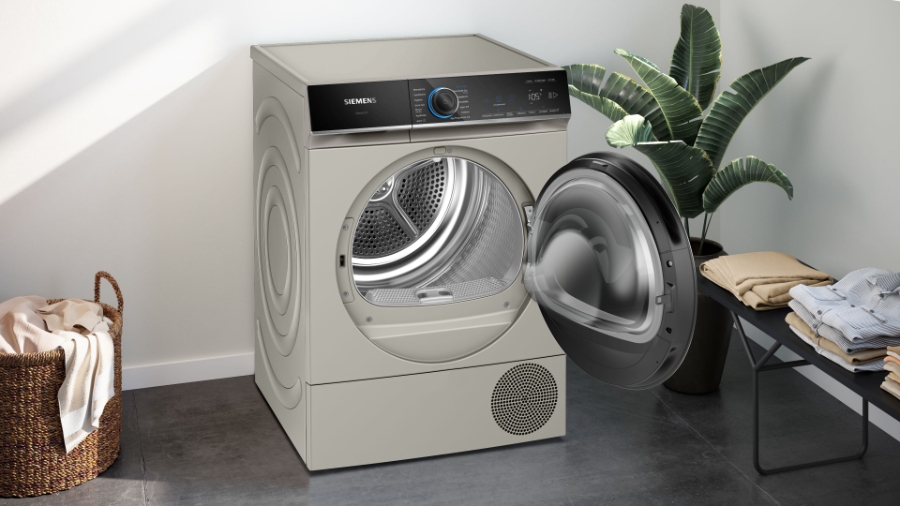 Siemens WQ46B2DX40 iQ700, Wärmepumpen-Trockner, 9 kg, Silber-inox 
