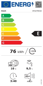 Bosch SPS2HMI42E Serie 2 Geschirrspüler Stand 45 cm Silber Inox 
