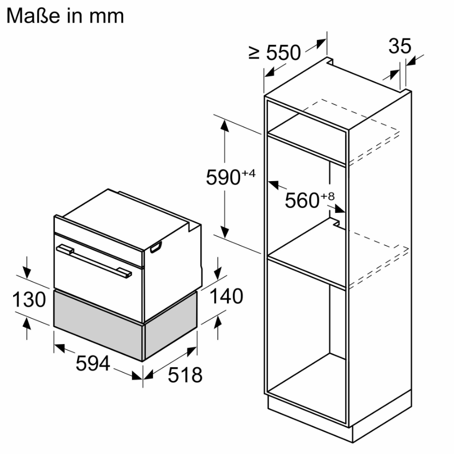 Bosch BIC7101B1 Serie 8, Wärmeschublade, 60 x 14 cm, Schwarz 