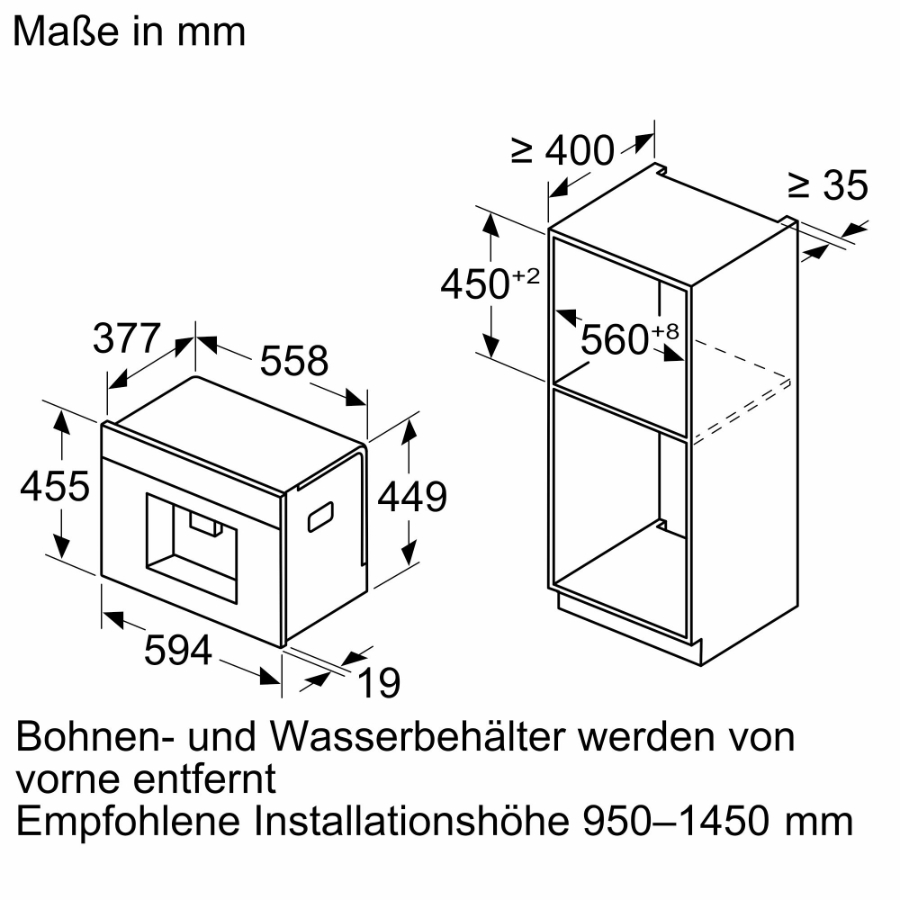 Siemens CT718L1W0 iQ700  Einbau-Kaffeevollautomat Weiß 