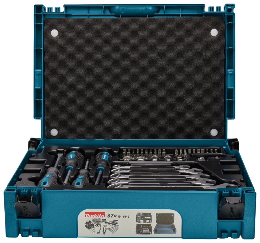 Makita E-11542 Handwerkzeugset im MAKPAC 87-tlg 