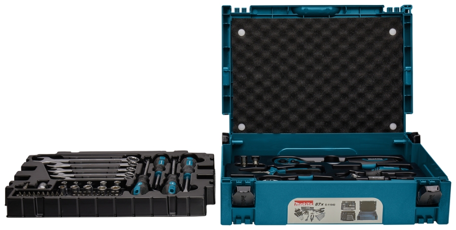 Makita E-11542 Handwerkzeugset im MAKPAC 87-tlg 