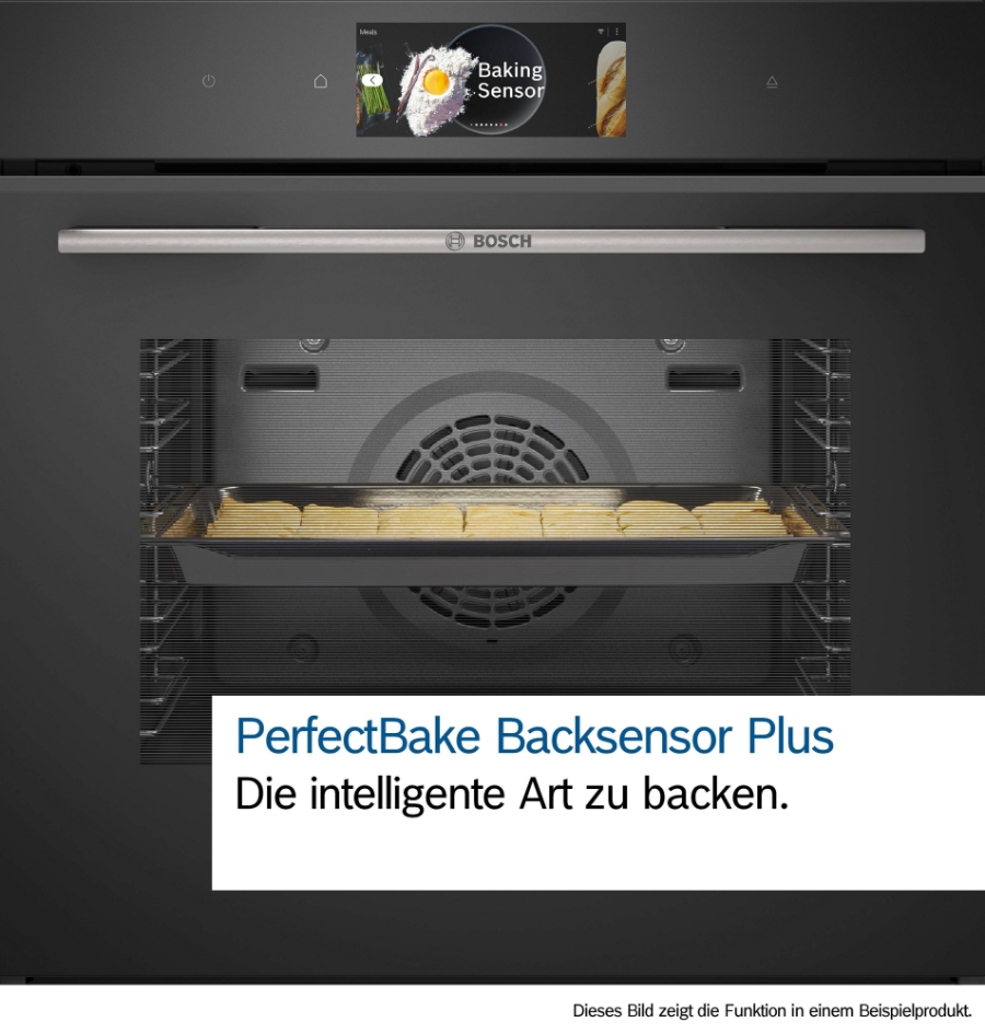 Bosch HSG7364B1 Serie 8  Einbau-Dampfbackofen 60 x 60 cm Schwarz 
