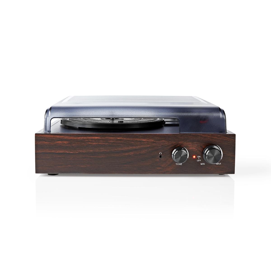 Nedis TURN220BN Plattenspieler 33 / 45 / 78 U/min | Riemenantrieb  1x Stereo RCA | 18 W | Eingebauter (Vor) Verstärker