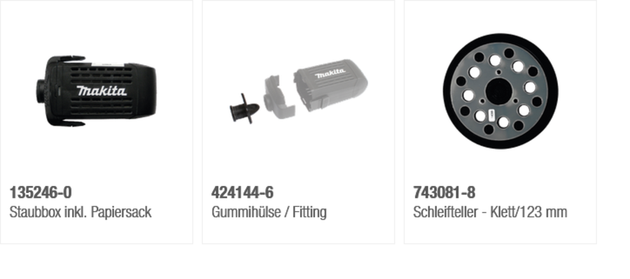 Makita BO5031 Exzenterschleifer 300 W • 4.000-12.000 U/min • 125 mm