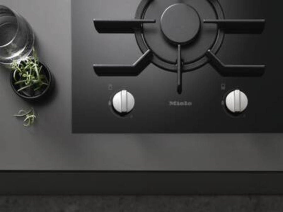 Miele CS 7102-1 FL Kochfeld Einbau Gas Schwarz 40 cm Schwarz-Glas
