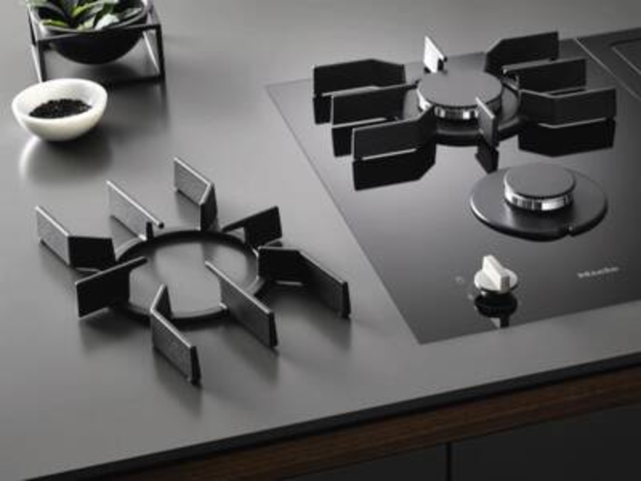 Miele CS 7102-1 FL Kochfeld Einbau Gas Schwarz 40 cm Schwarz-Glas