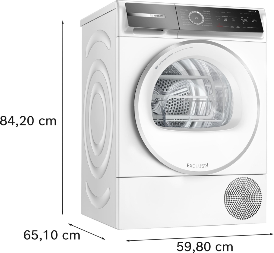 Bosch WQB246C90 Select Line Serie 8  Wärmepumpentrockner  9 kg Weiss,Selbstreinigender Kondensator,Home Connect
