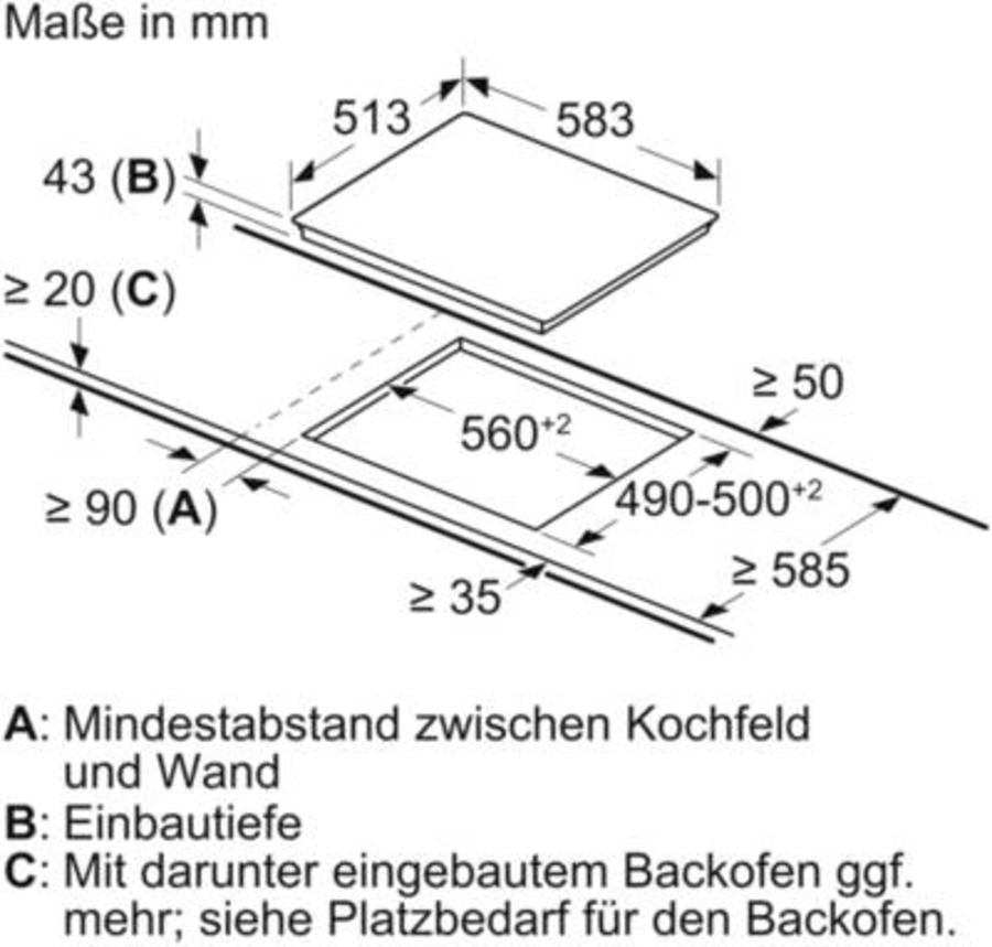 Bosch ACTH7T13MK (HEG378AS0 + NKH645GA2M) Einbau-Herdset Pyrolyse mit Elektrokochfeld 