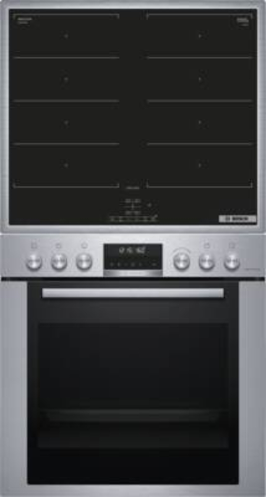 Bosch ACTH7T24MK (HEG378AS1 + NXX645CB5M ) Einbau-Herd Pyrolyse mit Flex-Induktionskochfeld 