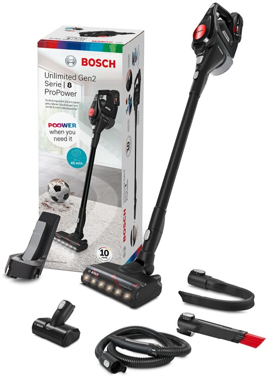Bosch BKS821MPOW Unlimited 8 Gen2 ProPower Akku-Staubsauger Schwarz