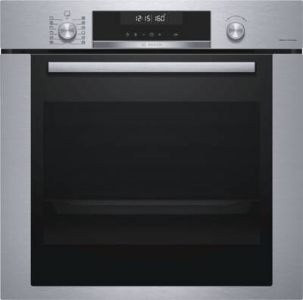 Bosch HBG378AS0 Serie 6 Einbau-Backofen, 60 x 60 cm Edelstahl Pyrolyse(Selbstreinigung),Versenkknebel