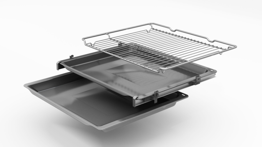 Bosch HBG378AS0 Serie 6 Einbau-Backofen, 60 x 60 cm Edelstahl Pyrolyse(Selbstreinigung),Versenkknebel