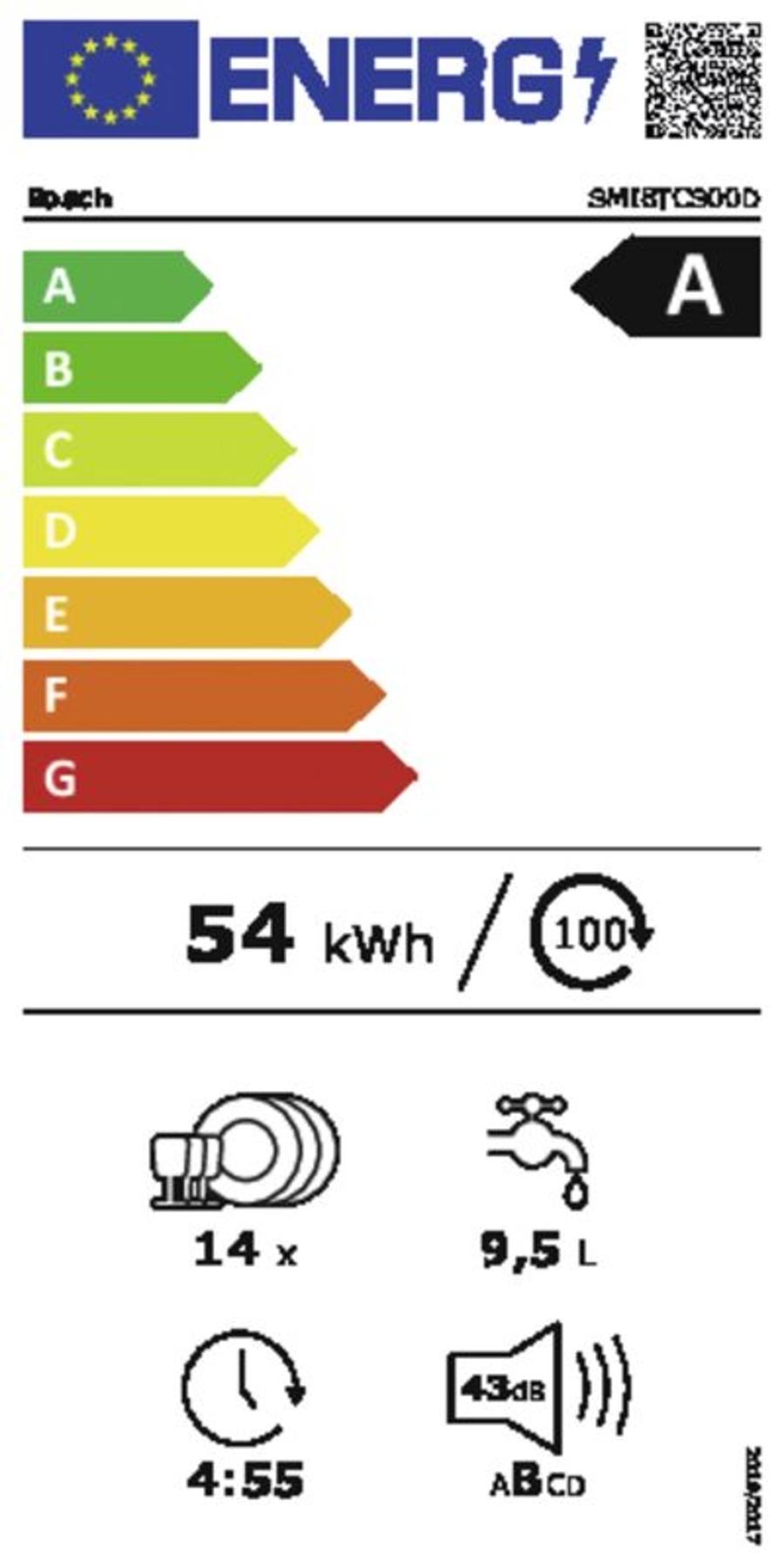 Bosch SMI8TCS00D Select Line Serie 8 Teilintegriert Geschirrspüler 60 cm, Edelstahl mit Besteckschublade, Home Connect