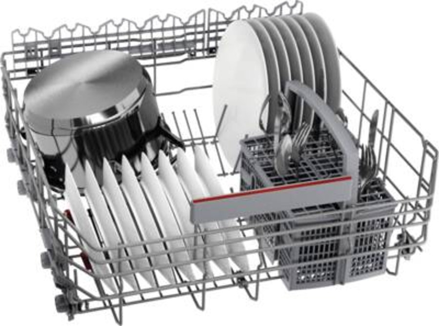 Bosch SMI4EBS01D Serie 4 Teilintegrierter Geschirrspüler, 60 cm  Edelstahl, Home Connect