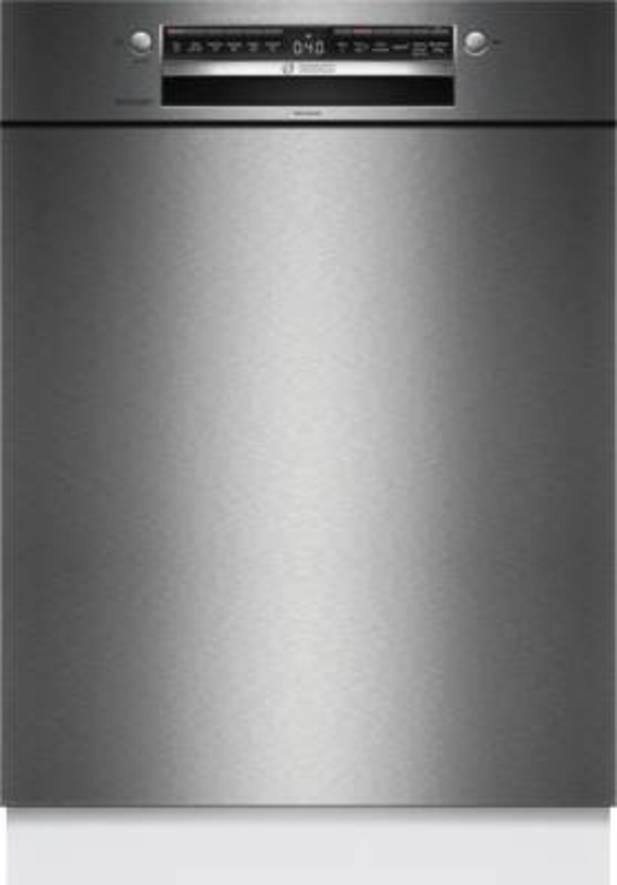 Bosch SMU4EBS01D Serie 4  Unterbau-Geschirrspüler, 60 cm Edelstahl, mit Besteckschublade,Home Connect,SpeedPerfect+