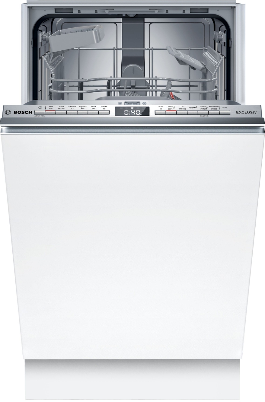 Bosch SPD4ELX01D Serie 4 Vollintegrierter Geschirrspüler, 45 cm Home Connect,Statusprojektion (InfoLight)