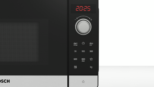 Bosch FFL023MS2 Serie 2  Freistehende Mikrowelle 44 x 26 cm Edelstahl-Schwarz