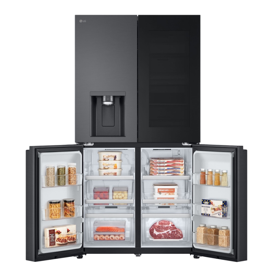 LG GMG960EVJE Side-by-Side mit InstaView® 638 Liter  Eis-, Crushed Ice- und Wasserspender |