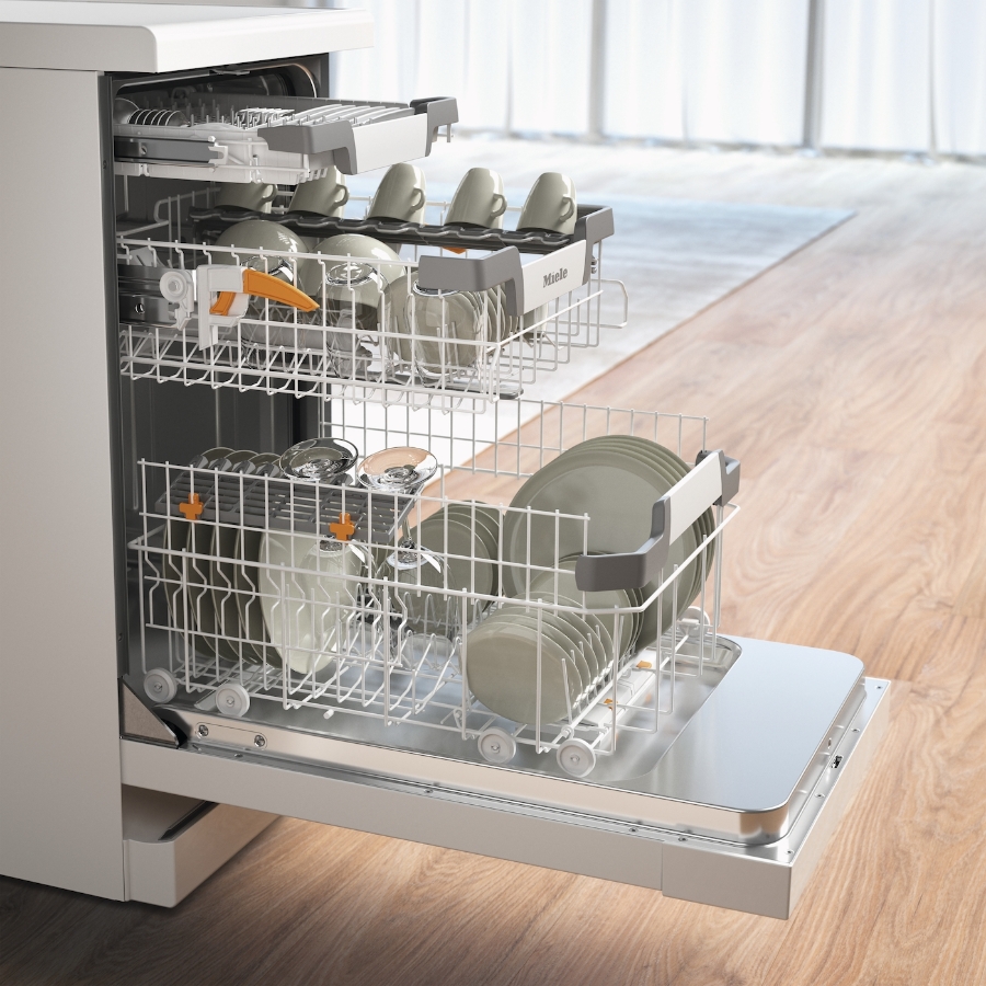 Miele G 5740 SC Geschirrspüler  Standgerät/Brillantweiß 45cm mit Besteckschublade