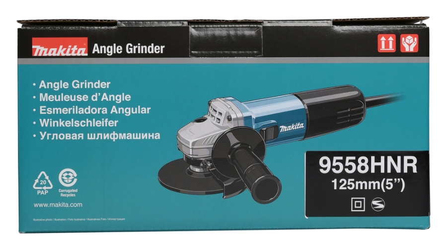 Makita 9558HNRX1 Winkelschleifer  125x08mm für Inox  Trennscheibe | 840 W • 125 mm • 11.000 U/min
