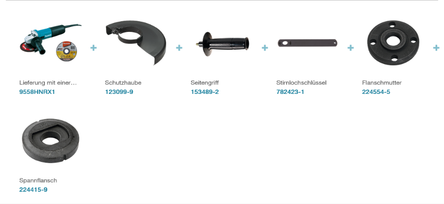 Makita 9558HNRX1 Winkelschleifer  125x08mm für Inox  Trennscheibe | 840 W • 125 mm • 11.000 U/min