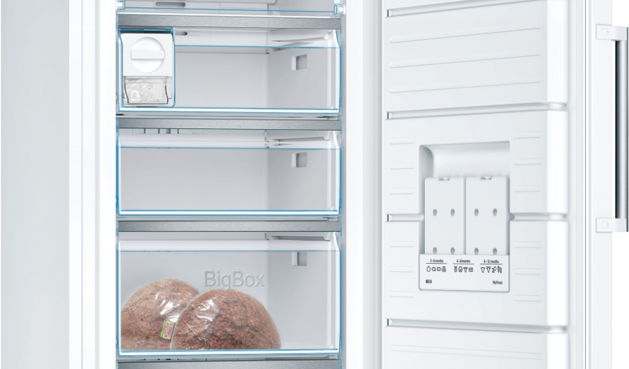 Bosch GSN51AWCV Serie 6 Freistehender Gefrierschrank, 161 x 70 cm  NoFrost,Weiss
