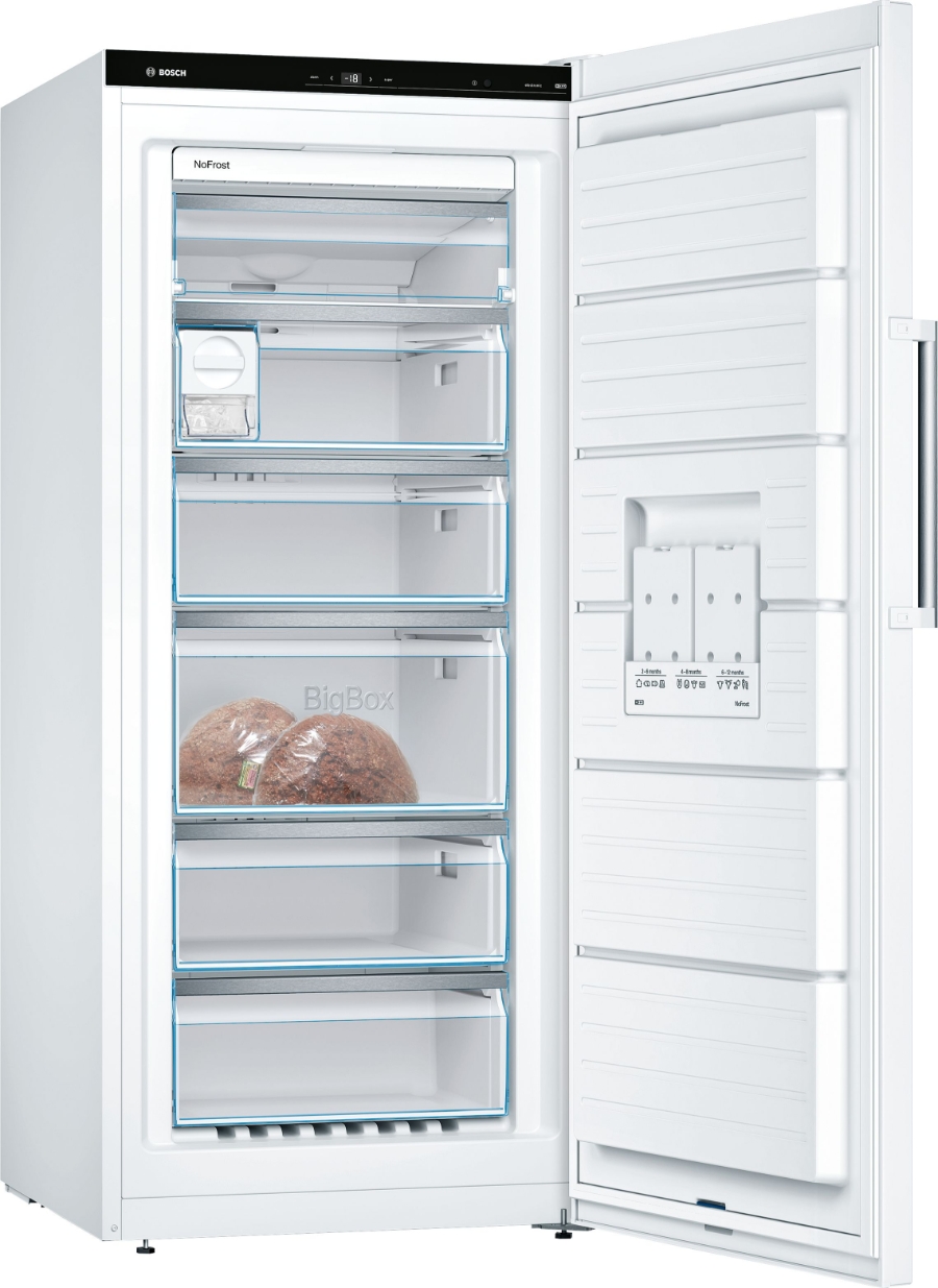 Bosch GSN51AWCV Serie 6 Freistehender Gefrierschrank, 161 x 70 cm  NoFrost,Weiss