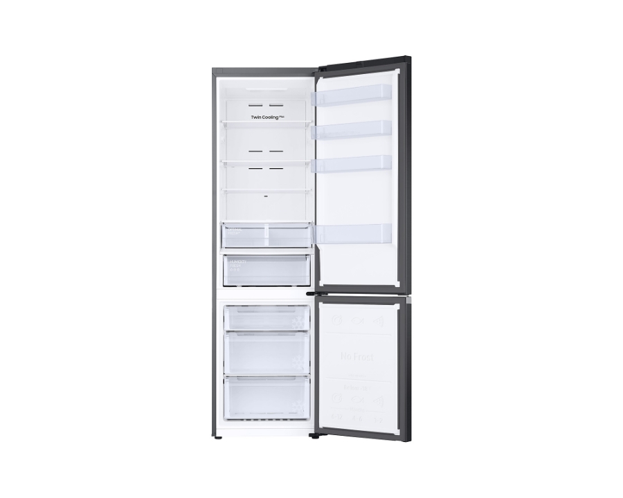 Samsung RB38C607AB1/EF Kühl-/Gefrierkombination Premium Black Steel , 203cm, 387 Liter