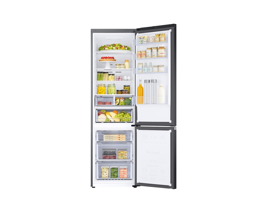 Samsung RB38C607AB1/EF Kühl-/Gefrierkombination Premium Black Steel , 203cm, 387 Liter